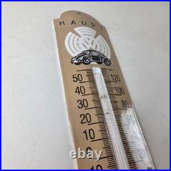 Vintage Volkswagen Automobiles Sign Service Bug Sign on Porcelain Thermometer