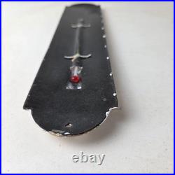 Vintage Volkswagen Automobiles Sign Service Bug Sign on Porcelain Thermometer