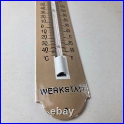 Vintage Volkswagen Automobiles Sign Service Bug Sign on Porcelain Thermometer