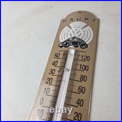 Vintage Volkswagen Automobiles Sign Service Bug Sign on Porcelain Thermometer