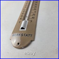 Vintage Volkswagen Automobiles Sign Service Bug Sign on Porcelain Thermometer