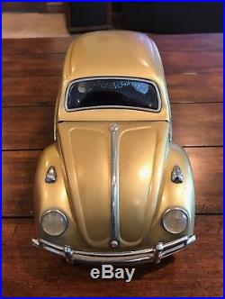 Vintage Volkswagen Beetle Musical Decanter Japan Tin Made (rare!)