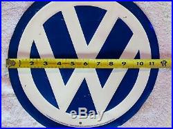 Vintage Volkswagen Metal Sign Wolfsburg RARE