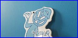 Vintage Volkswagen Porcelain Vw Character Gas German Car Service Dealership Sign