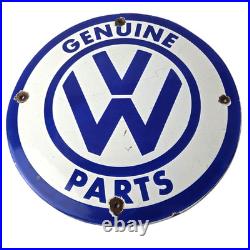 Vintage Volkswagen Sign Porcelain VW Automobile Dealership Parts Gas Pump Sign Vintage Volkswagen Sign Porcelain VW Automobile Dealership Parts Gas Pump Sign
