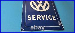 Vintage Volkswagen Sign Service & Sales Automobile Gas Pump Porcelain Sign