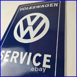 Vintage Volkswagen Sign Service & Sales Automobile Gas Pump Porcelain Sign
