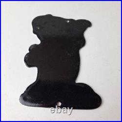 Vintage Volkswagen Sign VW Automobile Dealership Sales Gas Pump Porcelain Sign