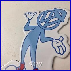 Vintage Volkswagen Sign VW Automobile Dealership Sales Gas Pump Porcelain Sign