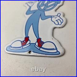 Vintage Volkswagen Sign VW Automobile Dealership Sales Gas Pump Porcelain Sign