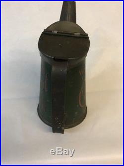 Vintage Wakefield Castrol Motor Oil Pourer Jug Quart Oil Can with lid Garage
