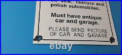 Vintage Wanted Good Woman Porcelain Automobile Car Garage Gas Station Sign