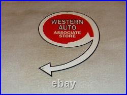 Vintage Western Auto Associate Store 12 Metal Car Parts Figure 9 Die-cut Sign