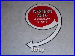 Vintage Western Auto Associate Store 12 Metal Car Parts, Gasoline & Oil Sign