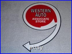 Vintage Western Auto Associate Store 12 Metal Car Parts, Gasoline & Oil Sign