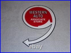 Vintage Western Auto Associate Store 12 Metal Car Parts, Gasoline & Oil Sign