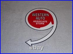 Vintage Western Auto Associate Store 12 Metal Car Parts, Gasoline & Oil Sign