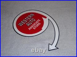 Vintage Western Auto Associate Store 12 Metal Car Parts, Gasoline & Oil Sign