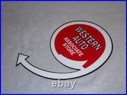 Vintage Western Auto Associate Store 12 Metal Car Parts, Gasoline & Oil Sign