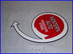 Vintage Western Auto Associate Store 12 Metal Car Parts, Gasoline & Oil Sign