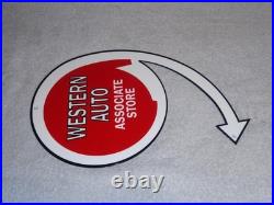 Vintage Western Auto Associate Store 12 Metal Car Parts, Gasoline & Oil Sign