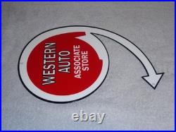 Vintage Western Auto Associate Store 12 Metal Car Parts, Gasoline & Oil Sign