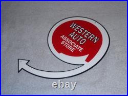 Vintage Western Auto Associate Store 12 Metal Car Parts, Gasoline & Oil Sign