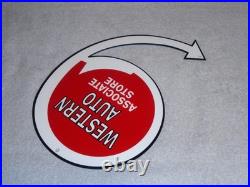 Vintage Western Auto Associate Store 12 Metal Car Parts, Gasoline & Oil Sign