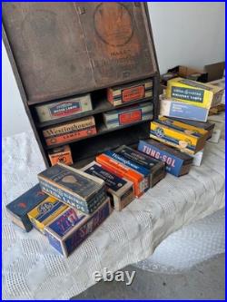 Vintage Westinghouse Mazda Automobile Lamp Display Cabinet With Original Boxes