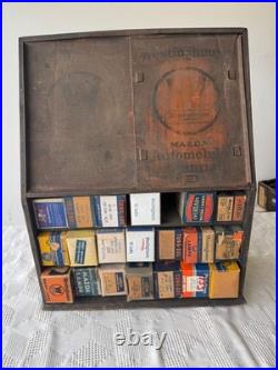 Vintage Westinghouse Mazda Automobile Lamp Display Cabinet With Original Boxes