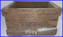 Vintage Wood Crate, Addressed to Chevrolet Motor Co. In Bay City, Michigan, 13W