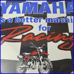 Vintage Yamaha Motorcycle Sign Biker Automobile Gas Service Porcelain Sign