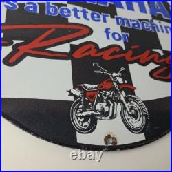 Vintage Yamaha Motorcycle Sign Biker Automobile Gas Service Porcelain Sign
