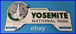 Vintage Yosemite California License Plate Topper Sign Ad on Automobile Topper