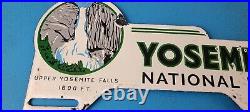 Vintage Yosemite California License Plate Topper Sign Ad on Automobile Topper