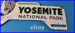 Vintage Yosemite California License Plate Topper Sign Ad on Automobile Topper