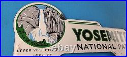 Vintage Yosemite California License Plate Topper Sign Ad on Automobile Topper