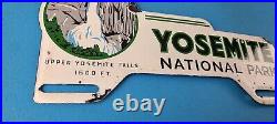 Vintage Yosemite California License Plate Topper Sign Ad on Automobile Topper