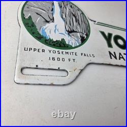 Vintage Yosemite California License Plate Topper Sign Ad on Automobile Topper