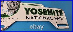 Vintage Yosemite California License Plate Topper Sign Ad on Automobile Topper