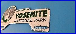 Vintage Yosemite California License Plate Topper Sign Ad on Automobile Topper