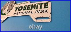 Vintage Yosemite California License Plate Topper Sign Ad on Automobile Topper