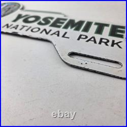 Vintage Yosemite California License Plate Topper Sign Ad on Automobile Topper