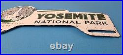 Vintage Yosemite California License Plate Topper Sign Ad on Automobile Topper