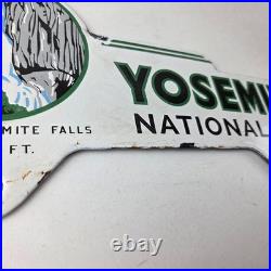Vintage Yosemite California License Plate Topper Sign Ad on Automobile Topper