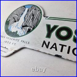 Vintage Yosemite California License Plate Topper Sign Ad on Automobile Topper