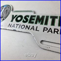 Vintage Yosemite California License Plate Topper Sign Ad on Automobile Topper