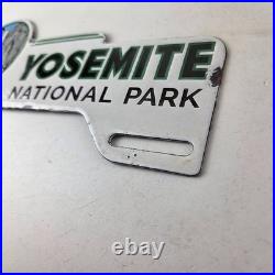Vintage Yosemite California License Plate Topper Sign Ad on Automobile Topper