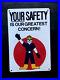 Vintage-Your-Safety-Concern-18-Porcelain-Great-Graphics-Gas-Oil-Pump-01-ir