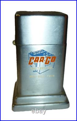 Vintage Zippo Table Lighter Barcroft Car Co Battery RARE Colorado Advertizing